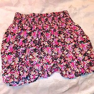 Express Medium floral mini skirt